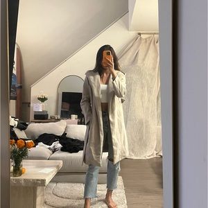 Zara Cream Belted Trench with Hood